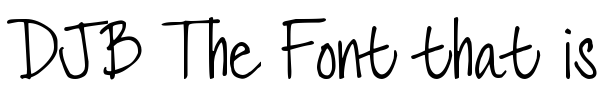 DJB The Font that is Liz font preview